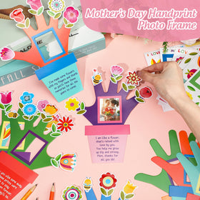 Beeveer Mother's Day flower stickers add decorative touches for frames.