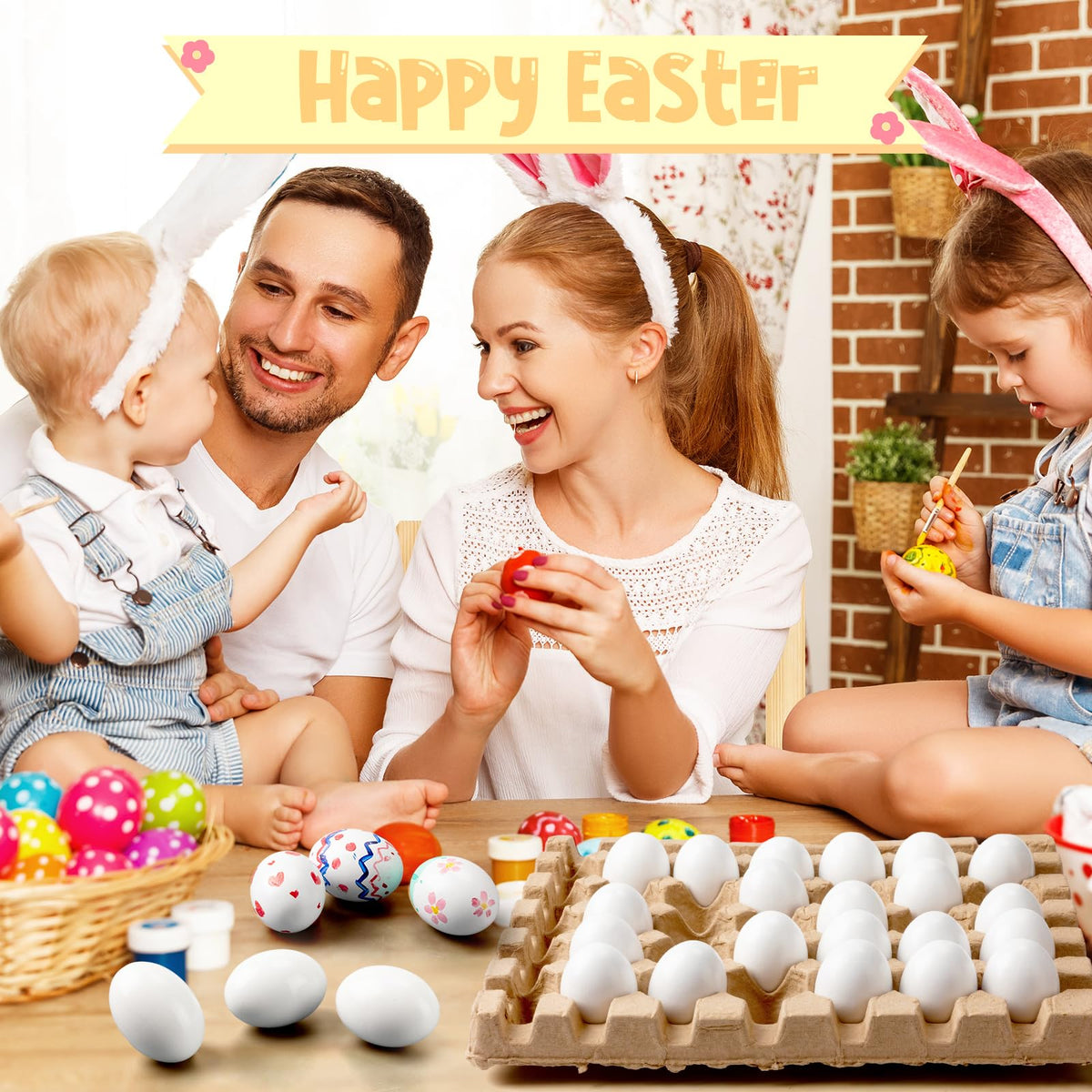 Beeveer paintable wooden eggs showing smooth surface for art projects
