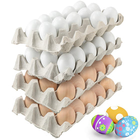 Beeveer wooden eggs in white finish, perfect for painting and Easter crafts.