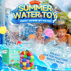 Brightly colored BEFANS balls ready for backyard pool or sprinkler games