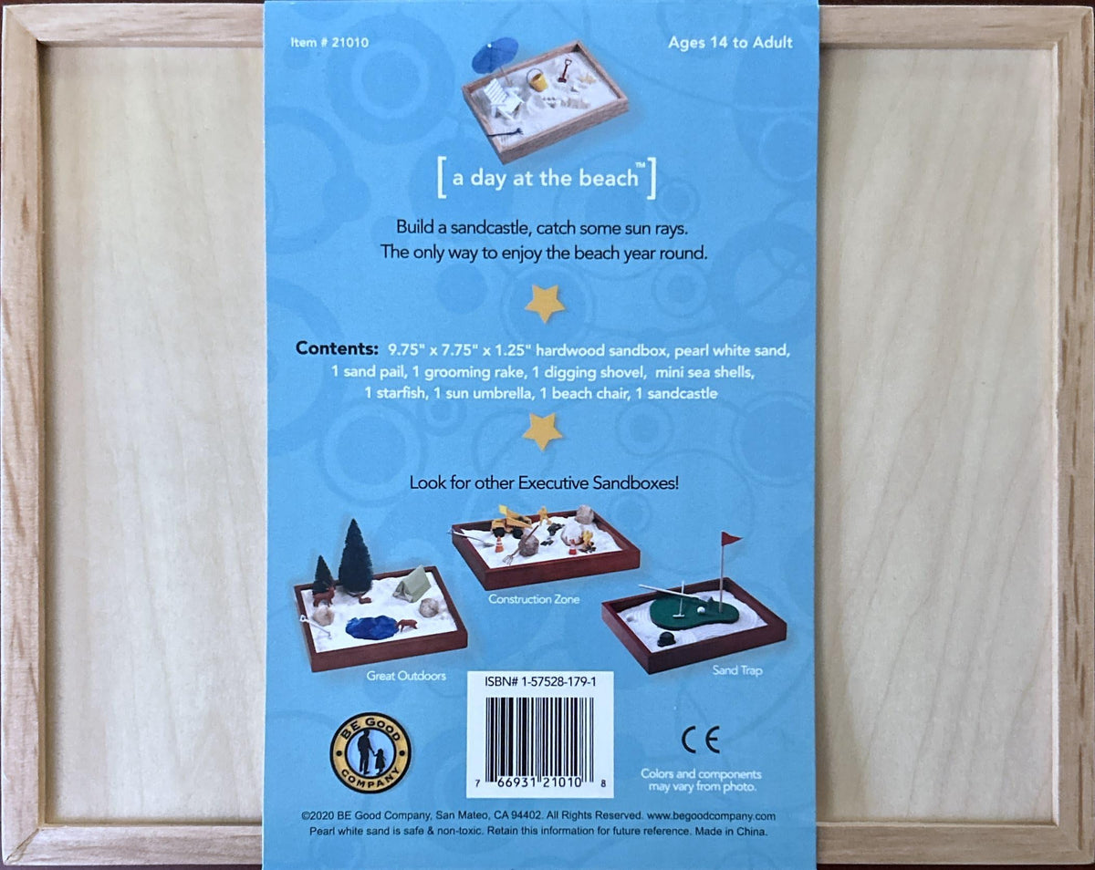 Be Good Company Executive Sandbox seashells and starfish accents