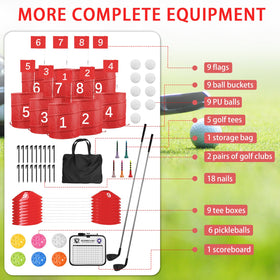Behonor backyard golf set with 2 clubs for easy setup