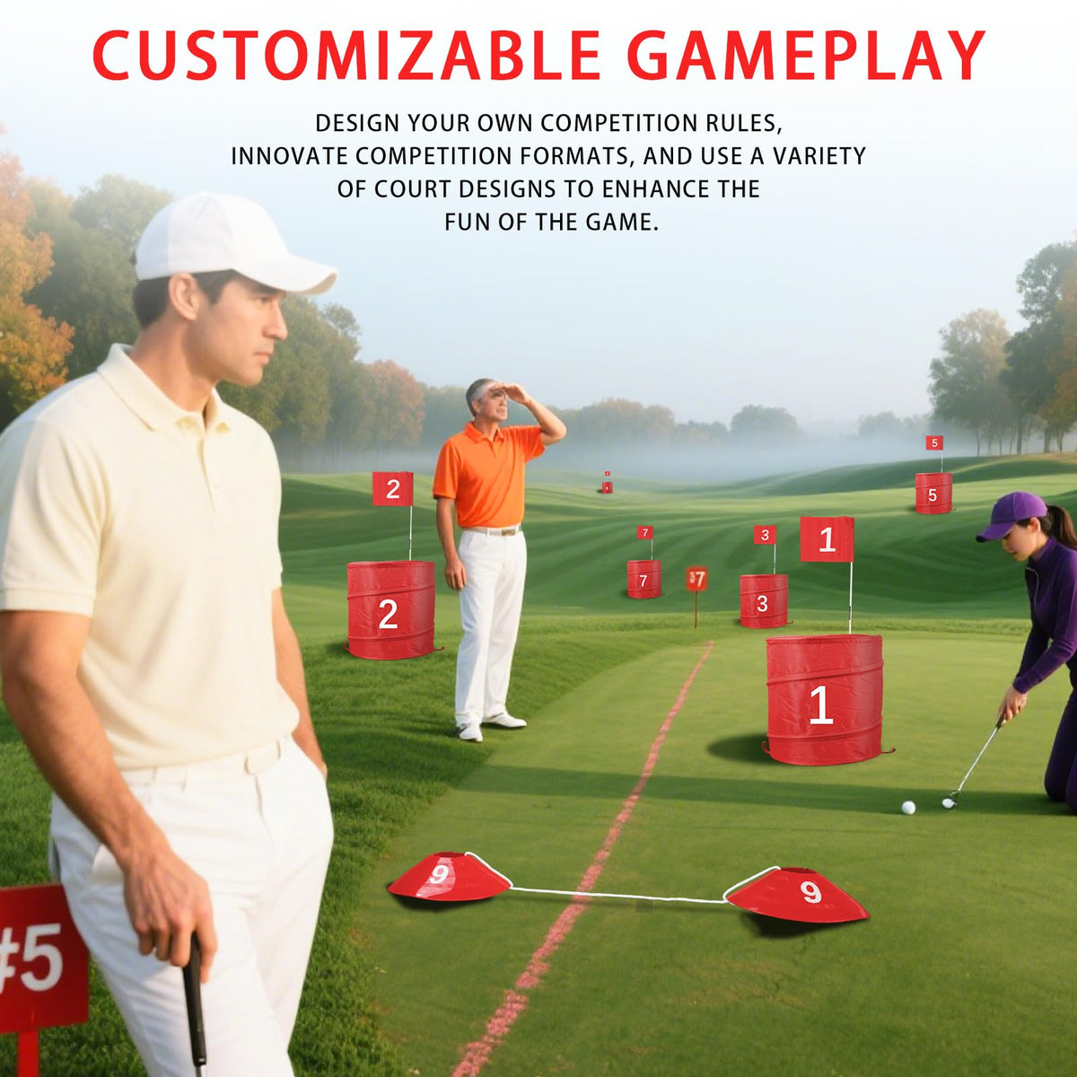 Behonor backyard golf set storage bag keeps everything organized