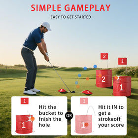 Behonor backyard golf set tees help precise ball placement