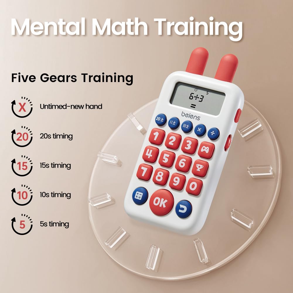 Beiens electronic math game 3m-questions, expansive practice for daily drills.