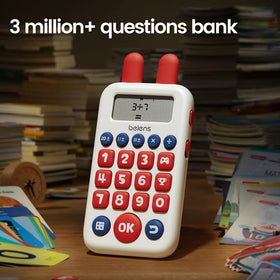 Beiens electronic math game family-play, turns learning into friendly competition.