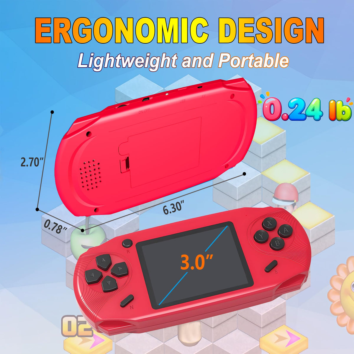 Beijue 16-bit handheld ultra-portable size fits backpacks for travel.