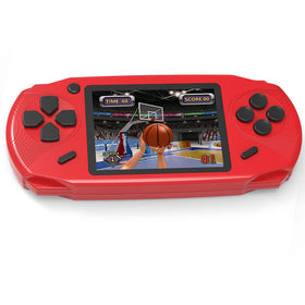 Beijue 16-bit handheld console front view in red for kids on the go.