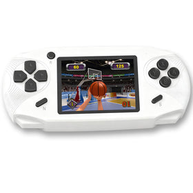 Beijue 16-bit handheld console front view highlighting compact portability for on-the-go play.