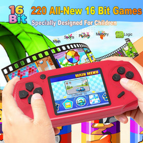 Beijue 16-bit handheld ergonomic design fits small hands during play.