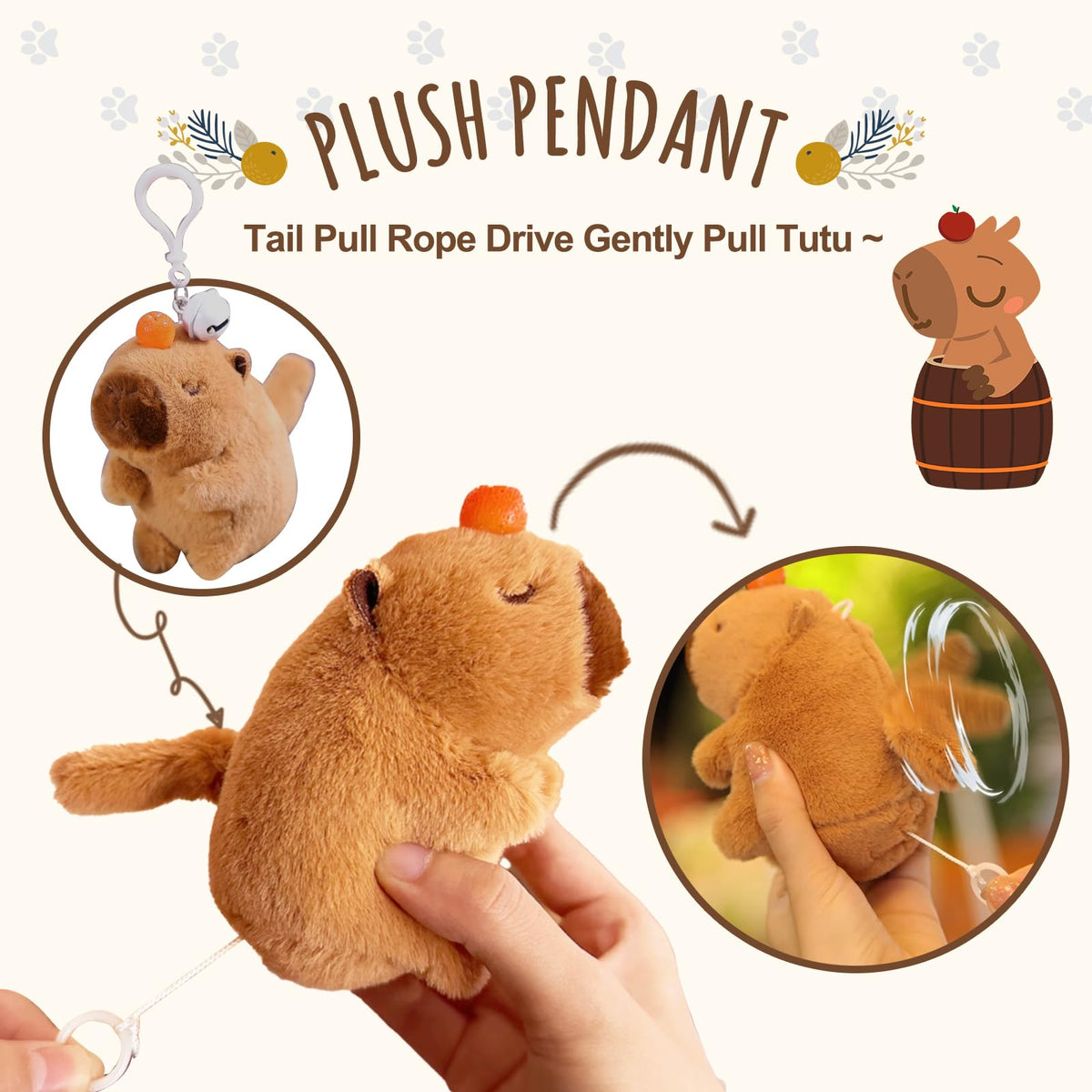 BEIMENWAI capybara crossbody bag, cute storage for small treasures
