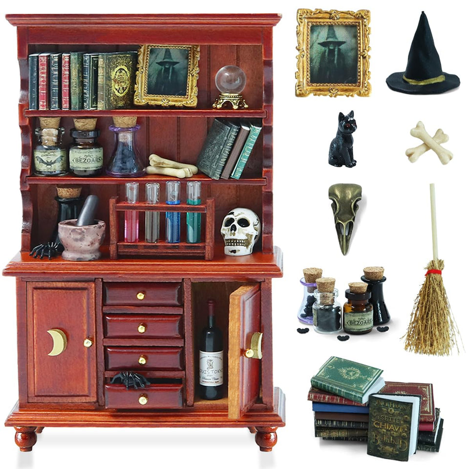 BEIREG dollhouse bookshelf in 1/12 scale adds organized realism for tiny libraries