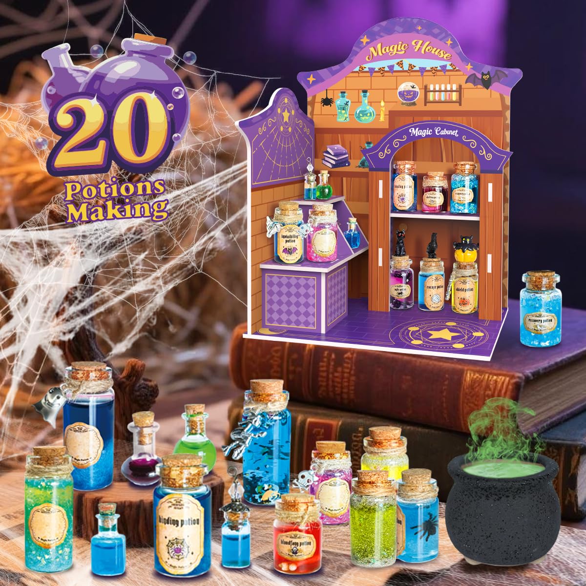 BEIREG Magic Potion Kit mini cauldron adds magical party centerpiece