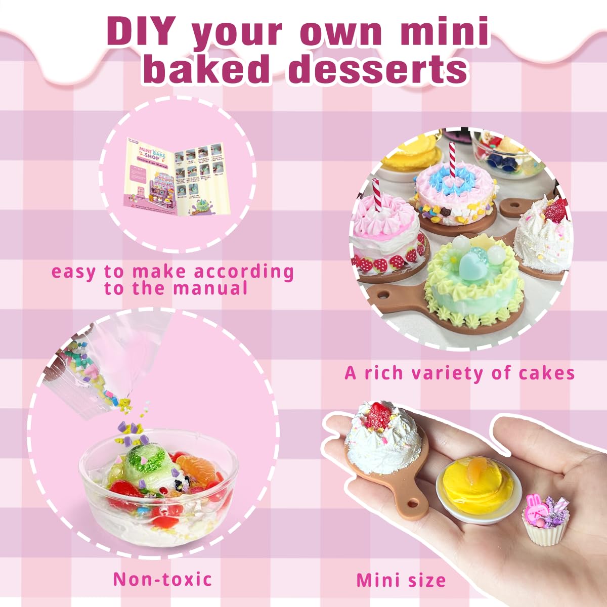 BEIREG Mini Bake Shop clay packs support versatile 14-style creations.