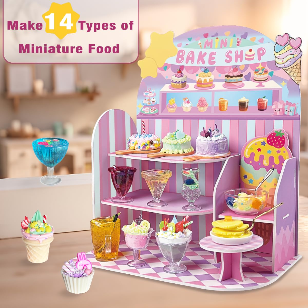 BEIREG Mini Bake Shop resin glue setup enables precise details.