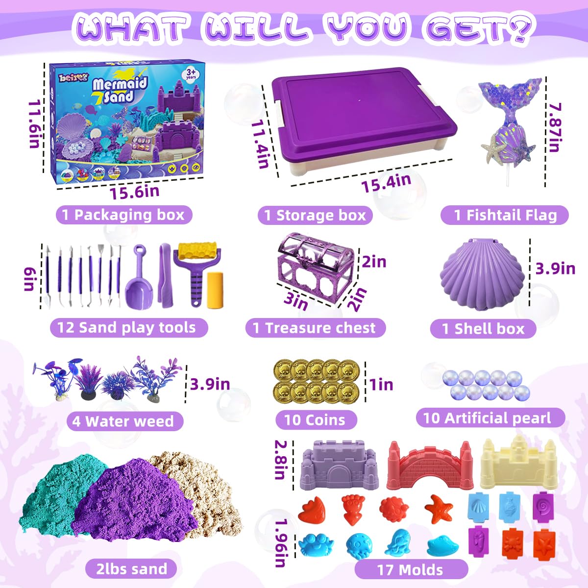 BEIREG purple-teal-sand for tactile exploration and fine motor practice.