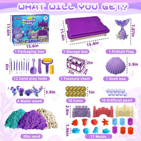 BEIREG purple-teal-sand for tactile exploration and fine motor practice.