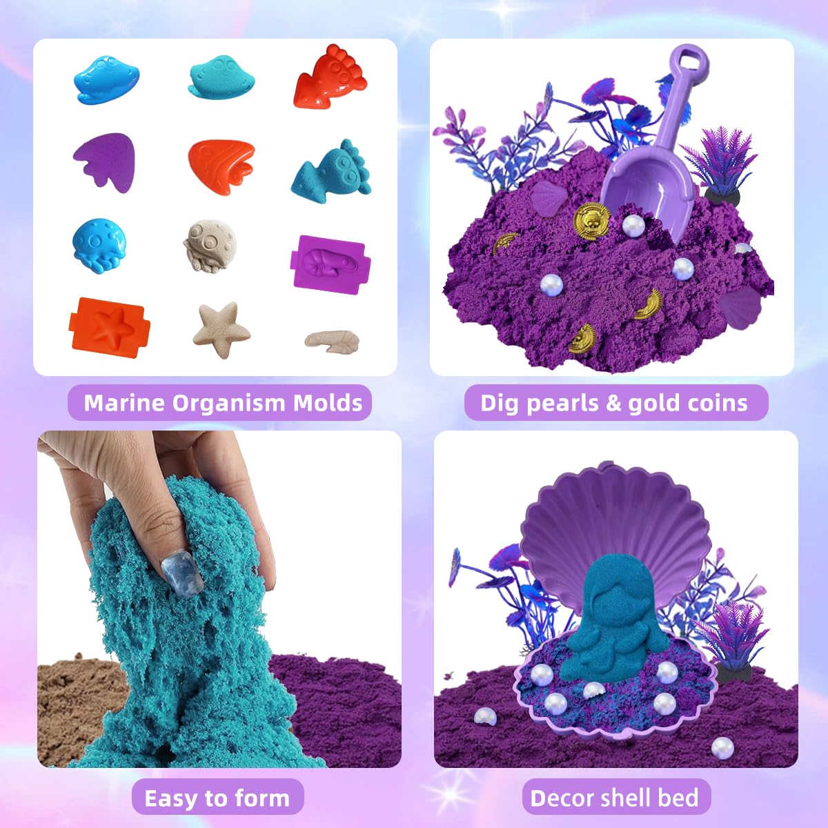 BEIREG Sea castle and marine molds inspire castle-building and pretend habitats.