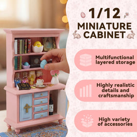 BEIREG Vintage Springtime Hutch Set bunny figurine adds playful spring charm