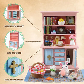 BEIREG Vintage Springtime Hutch Set chick figurine brightens a nursery corner