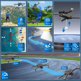 BeiyoQSZ drone includes three batteries delivering up to 60 minutes of flight.