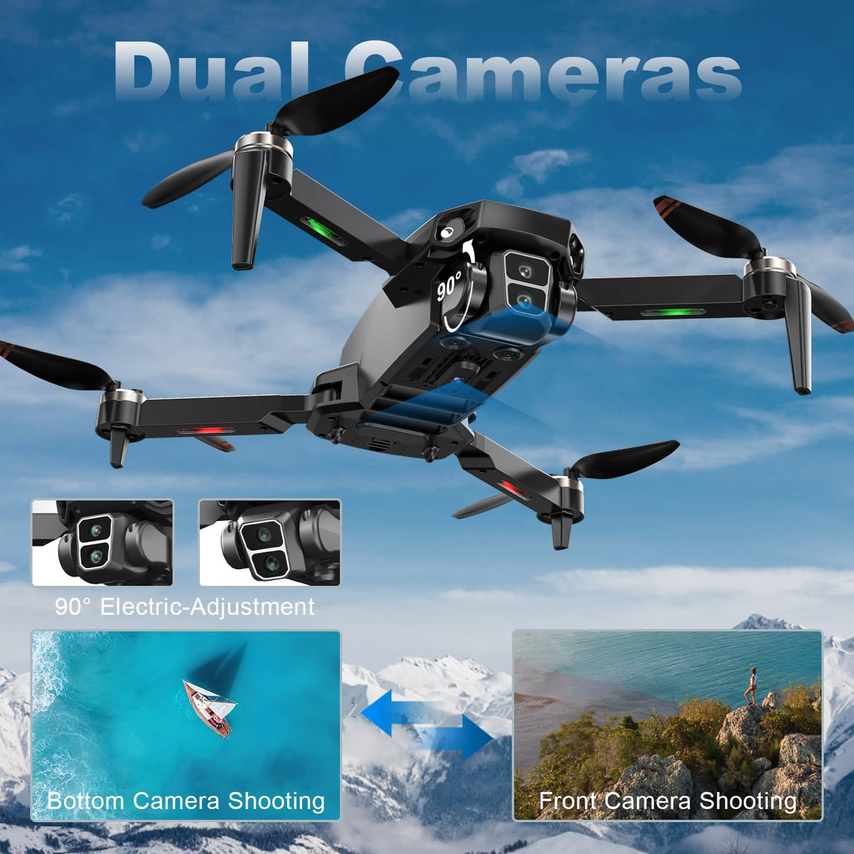 BeiyoQSZ drone folds compactly for easy transport and storage.