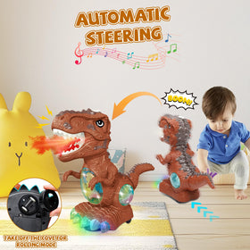 BEKALERZ dinosaur toy with one-button control for easy toddler play