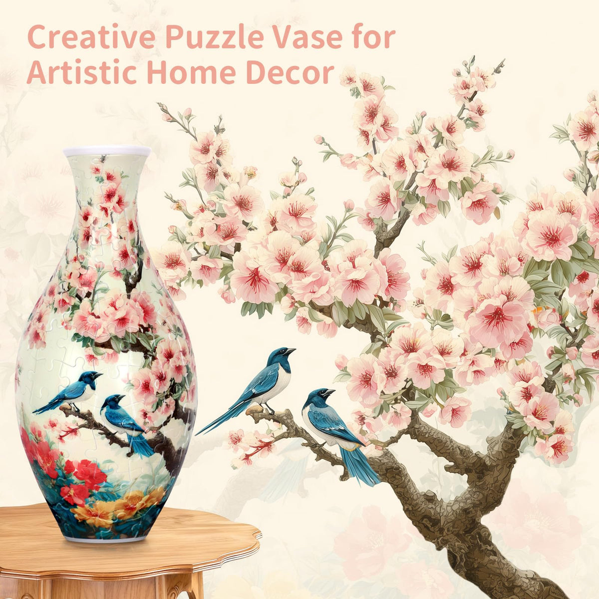 BELEEV 3D Puzzle Vase water cup detail suitable for easy floral care.