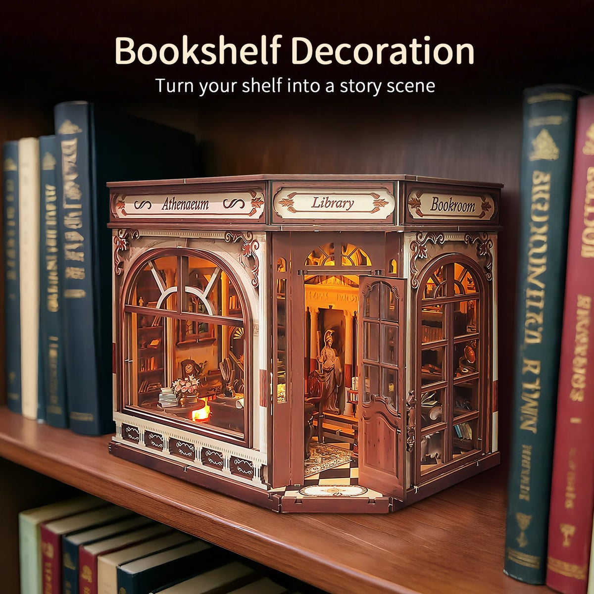 BELEEV Book Nook Kit assembly process demonstrates beginner-friendly steps