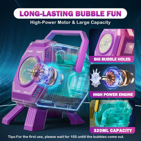 Belemar 320ml tank for longer bubble fun during events.