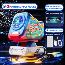 Belemar Bubble Machine 1800mAh battery supports up to 90 minutes of bubbles.