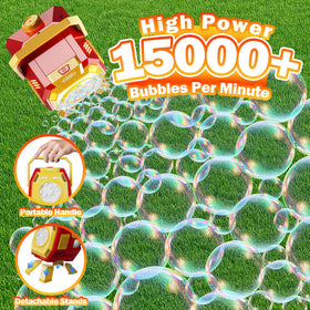Belemar Bubble Machine bubble stream in action for celebrations