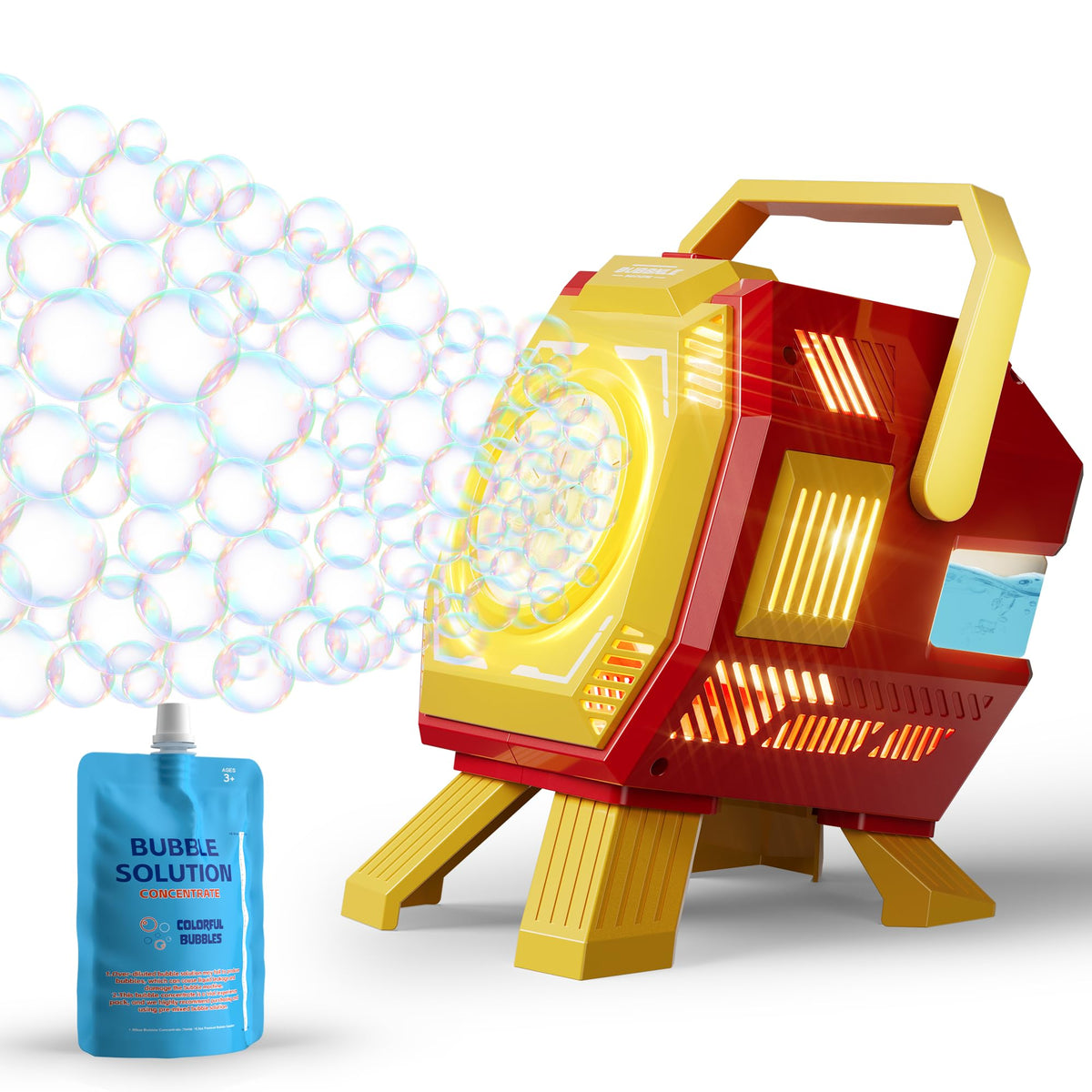 Belemar Bubble Machine front view for a party-ready bubble display