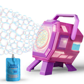 Belemar Bubble Machine with Lights creates a dazzling outdoor bubble show.