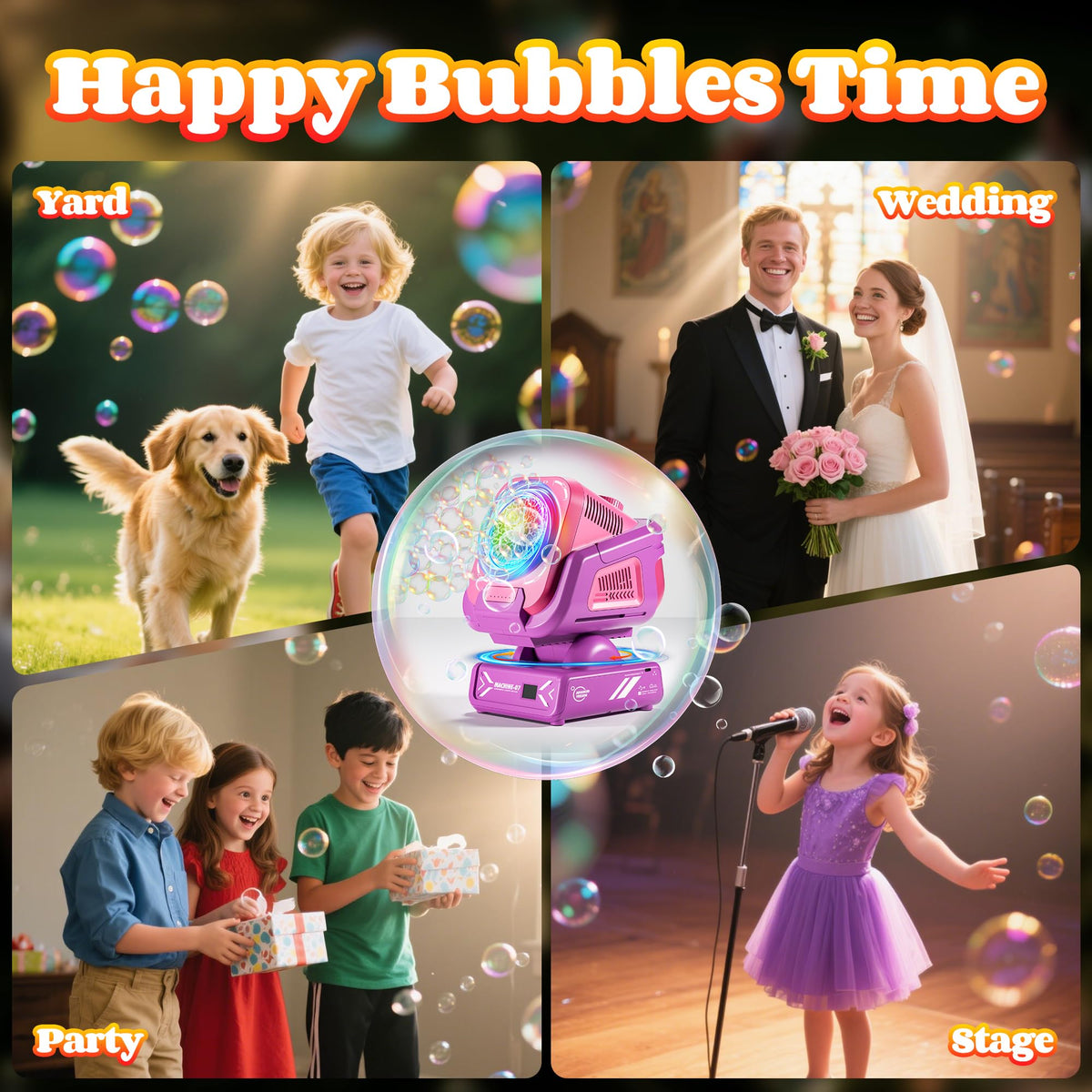 Belemar bubble machine ideal for weddings and birthday parties