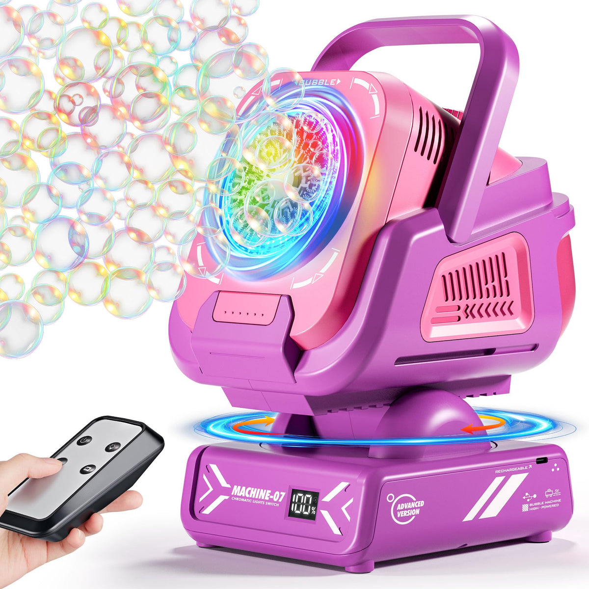 Belemar bubble machine with remote control for effortless party setup