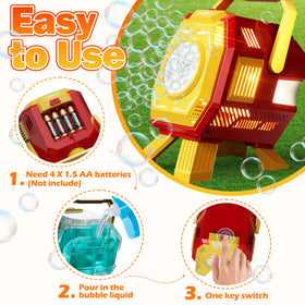 Belemar Bubble Machine detachable stand lets you adjust the angle