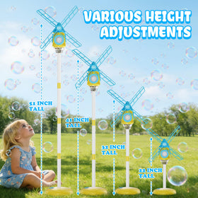 Belemar Bubble Machine creates a whimsical backdrop for kids' play and photos.