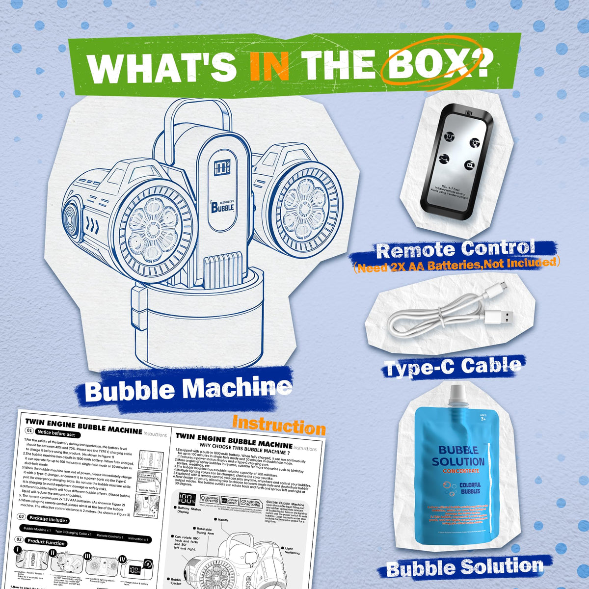 Belemar portable bubble machine is ideal for parties, weddings, and outdoor events.