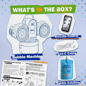 Belemar portable bubble machine is ideal for parties, weddings, and outdoor events.