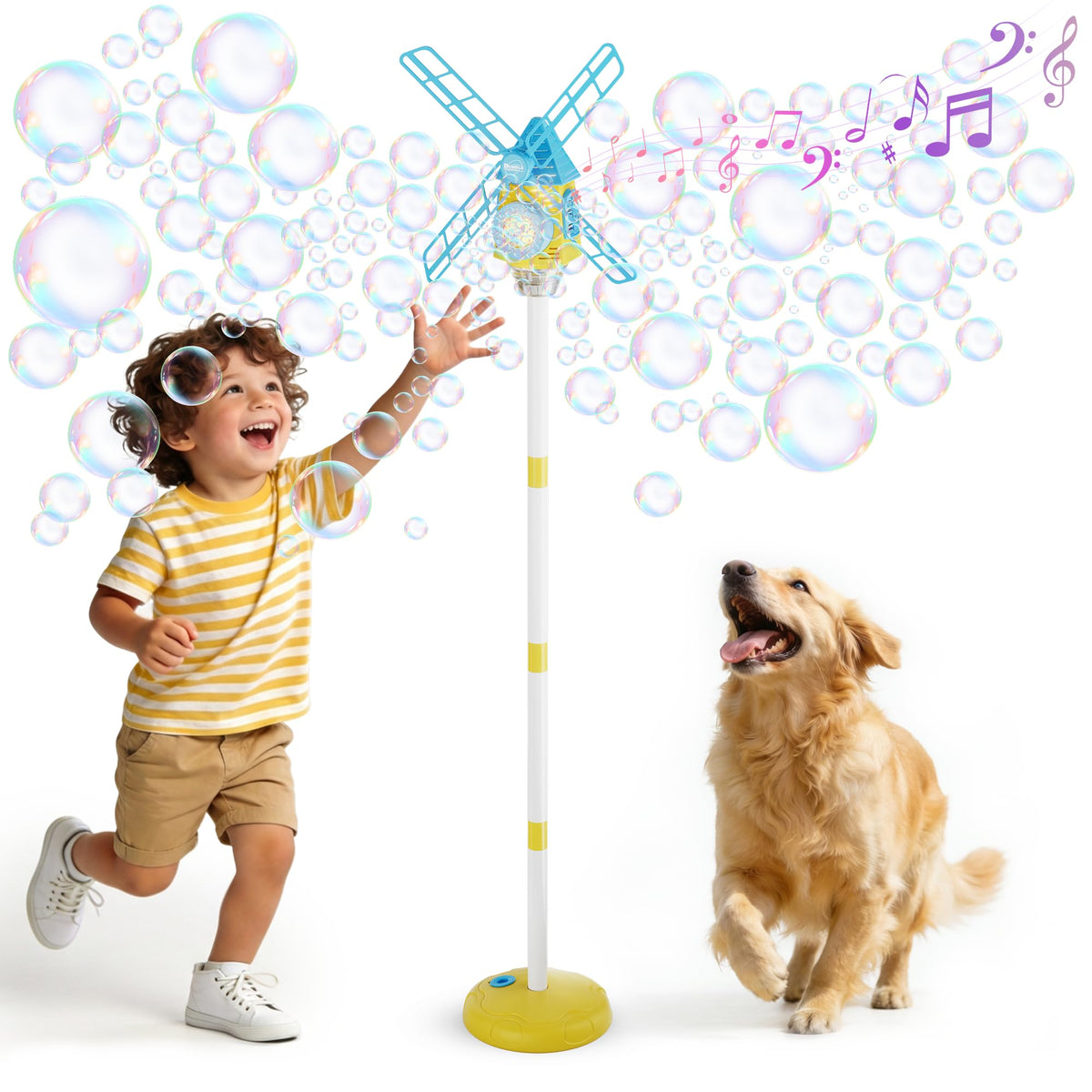 Belemar Windmill Bubble Machine stands tall, ideal as a playful party centerpiece.