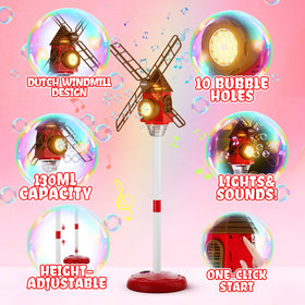 Belemar Windmill Bubble Machine nozzle array creates a fuller bubble stream for active play.
