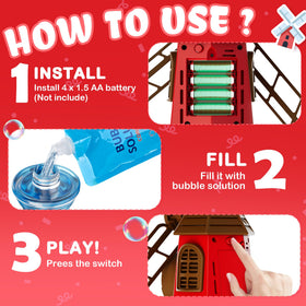 Belemar Windmill Bubble Machine height adjustment reaches higher bubbles for outdoors and photos.