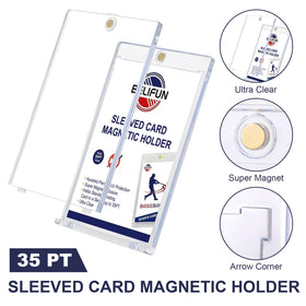 Belifun clear acrylic durable card protector displays cards while shielding from elements