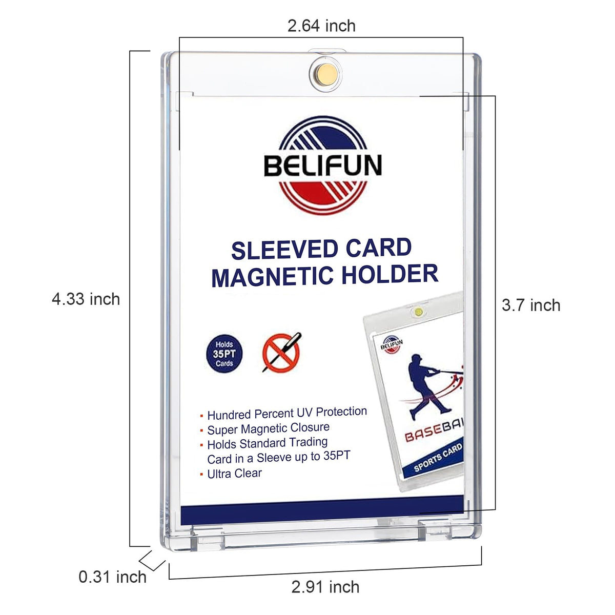 Belifun opened sleeve showing magnetic closure for easy access and secure storage