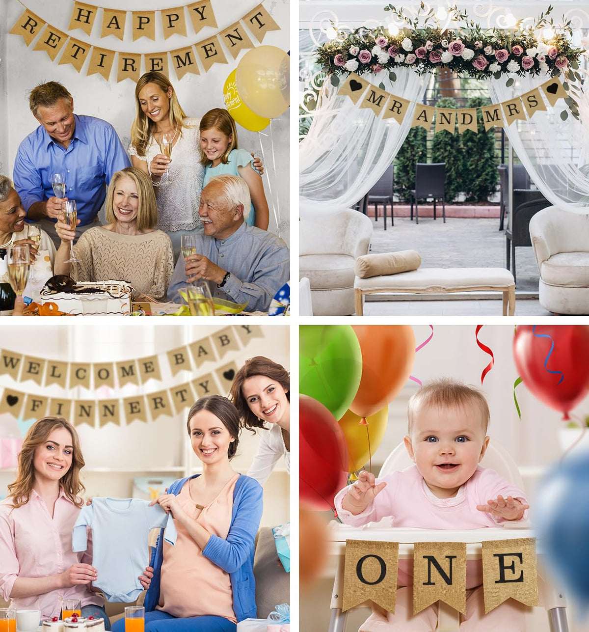 Bellium durable faux burlap fabric keeps shape after reuse for future celebrations