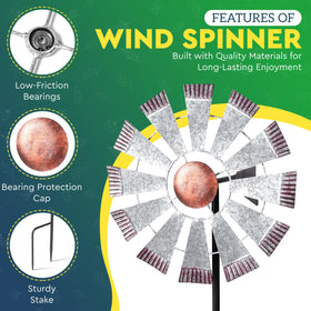 Bellovira copper-toned center highlights focal point and classic windmill character