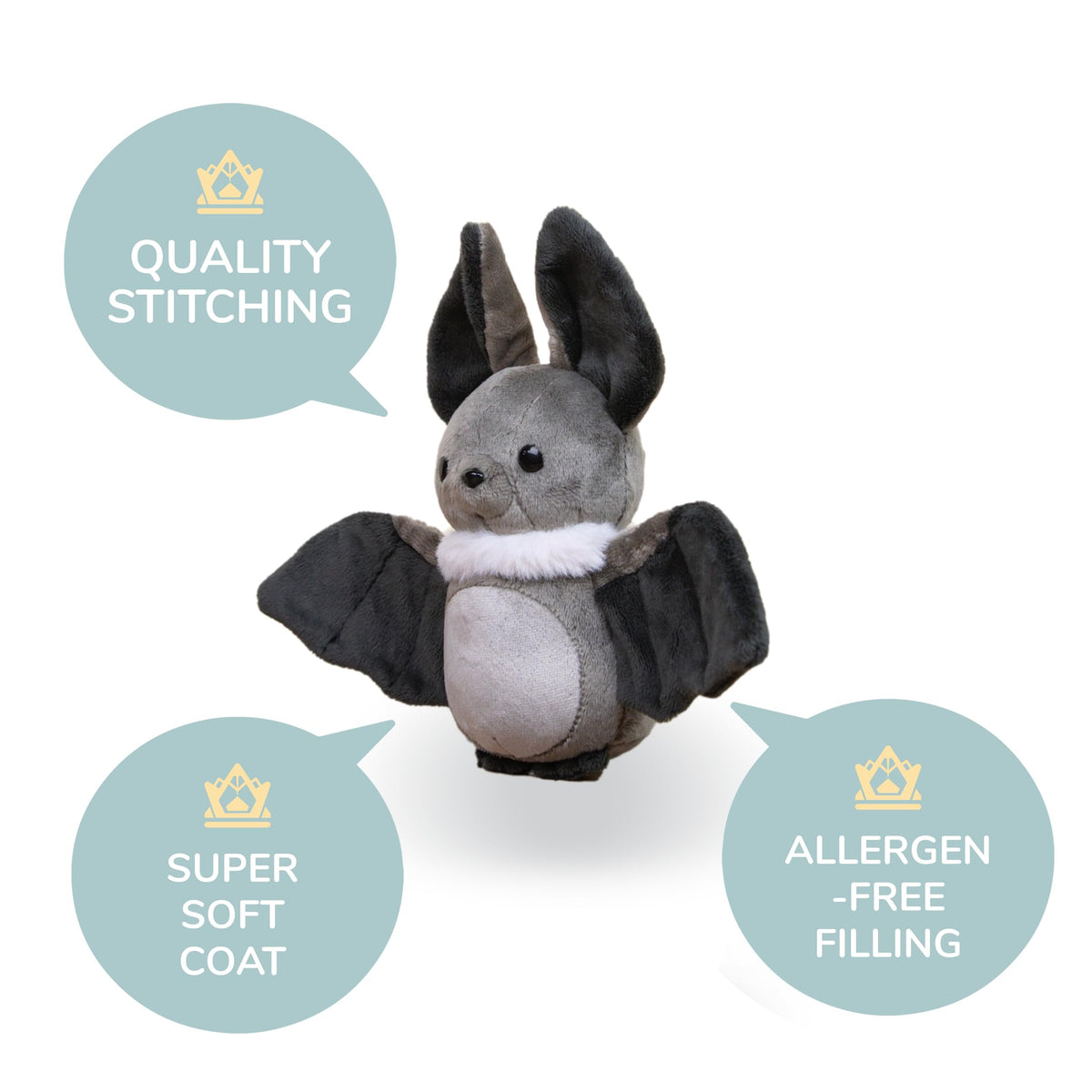 Bellzi Batti hugging pose offers perfect bedtime snuggles.