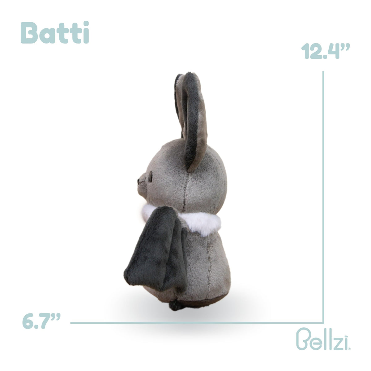 Bellzi Batti side view highlights durable stitching for lasting play.