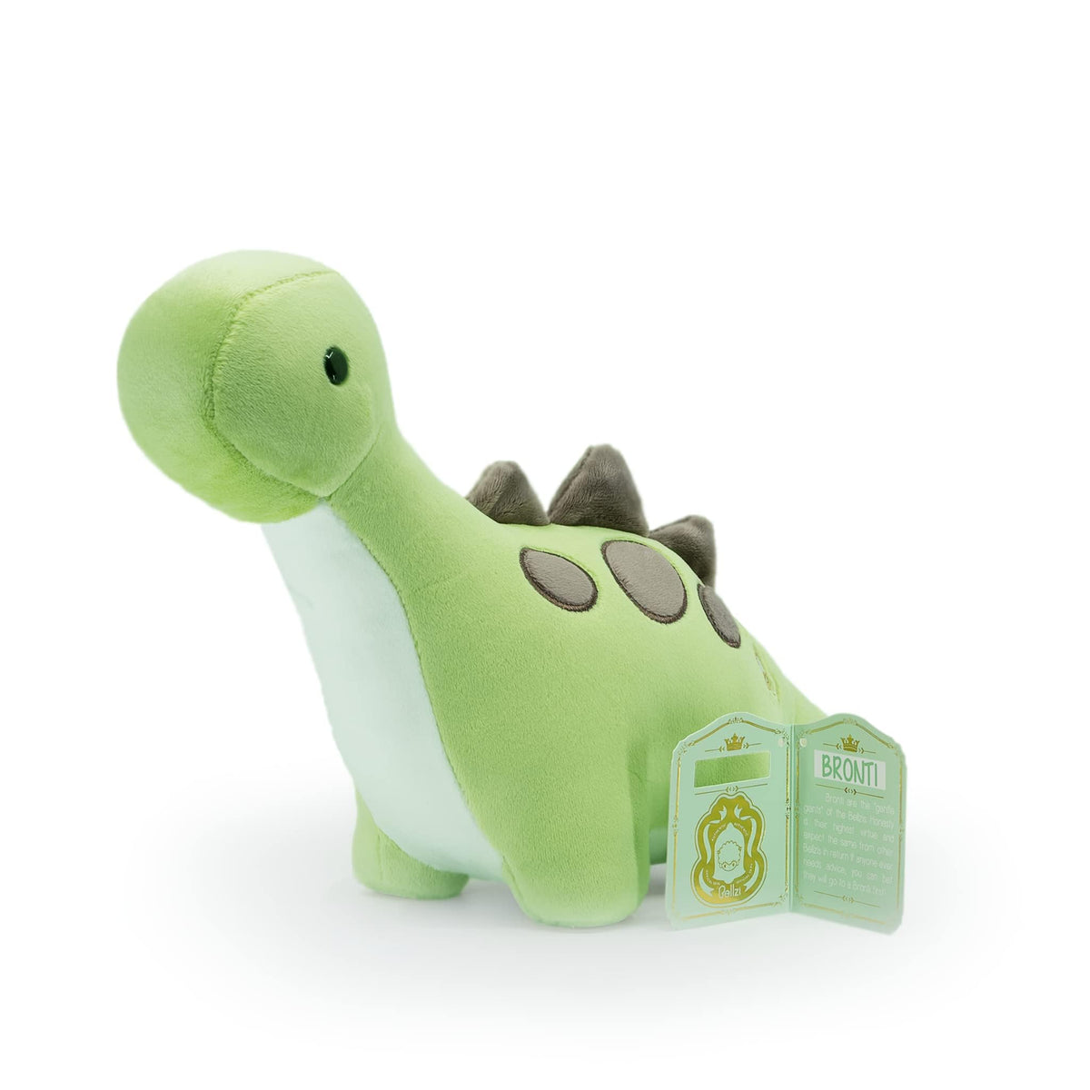 Bellzi Brontosaurus Bronti stitching detail highlights durability for play.